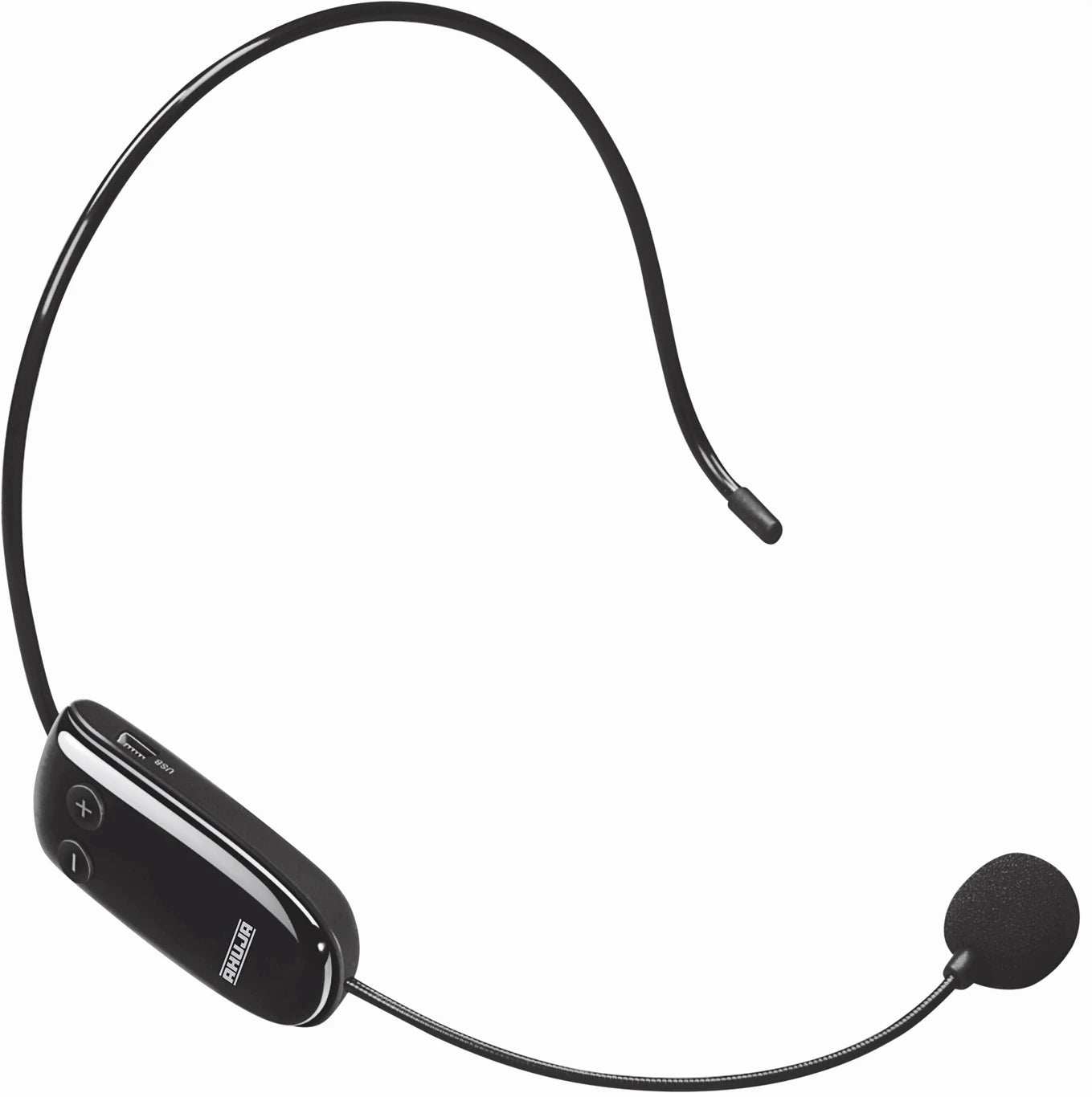 Ahuja Wireless Neckband NBA 28WL with Bluetooth,USB & Recording Microphone, Black