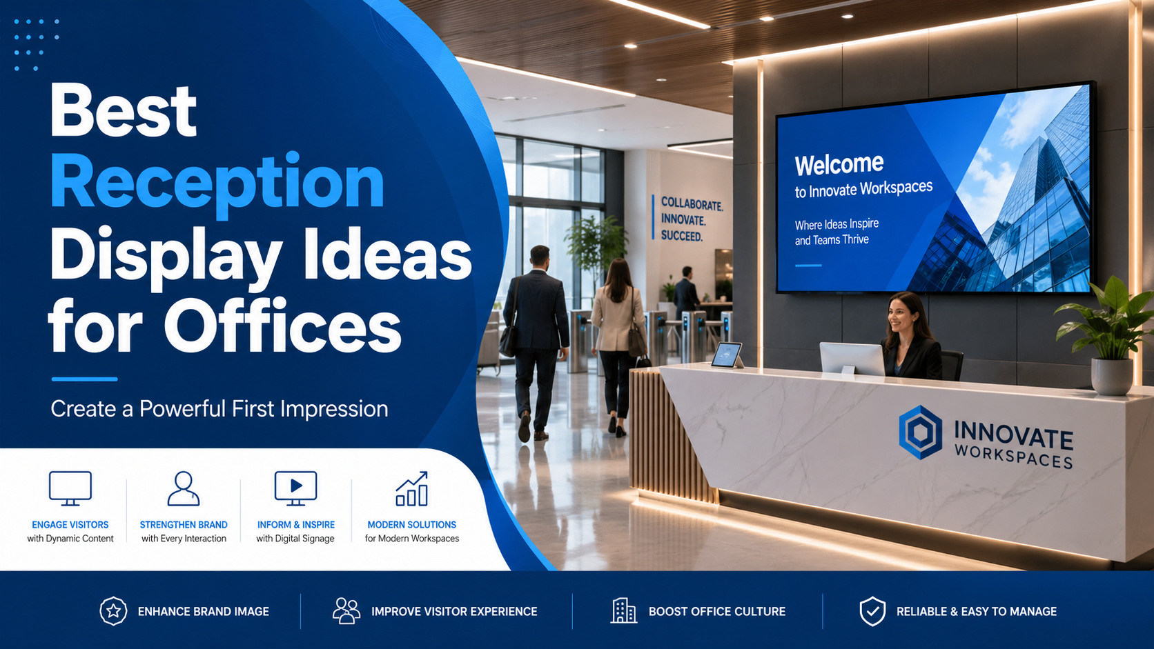 Best Reception Display Ideas for Offices (2026 Guide) – Procom AV Solutions
