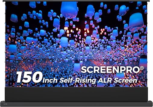 SCREENPRO Tensioned Floor Rising Projector Screen 150 inch, 16:9