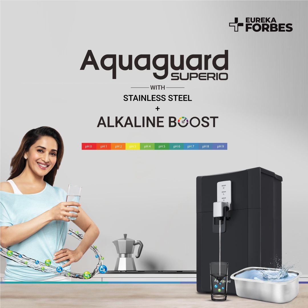 Aquaguard Enrich Superio WS RO+UV Stainless Steel Alkaline Water Purifier