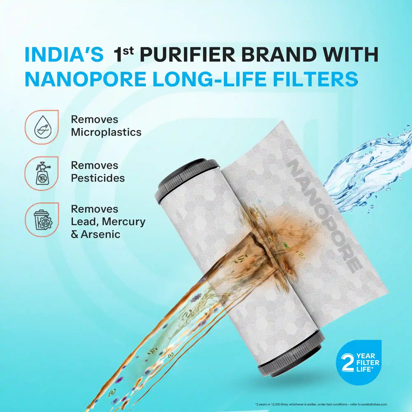 EUREKA FORBES Aquaguard Vector RO+UV+MC 2X Water Purifier