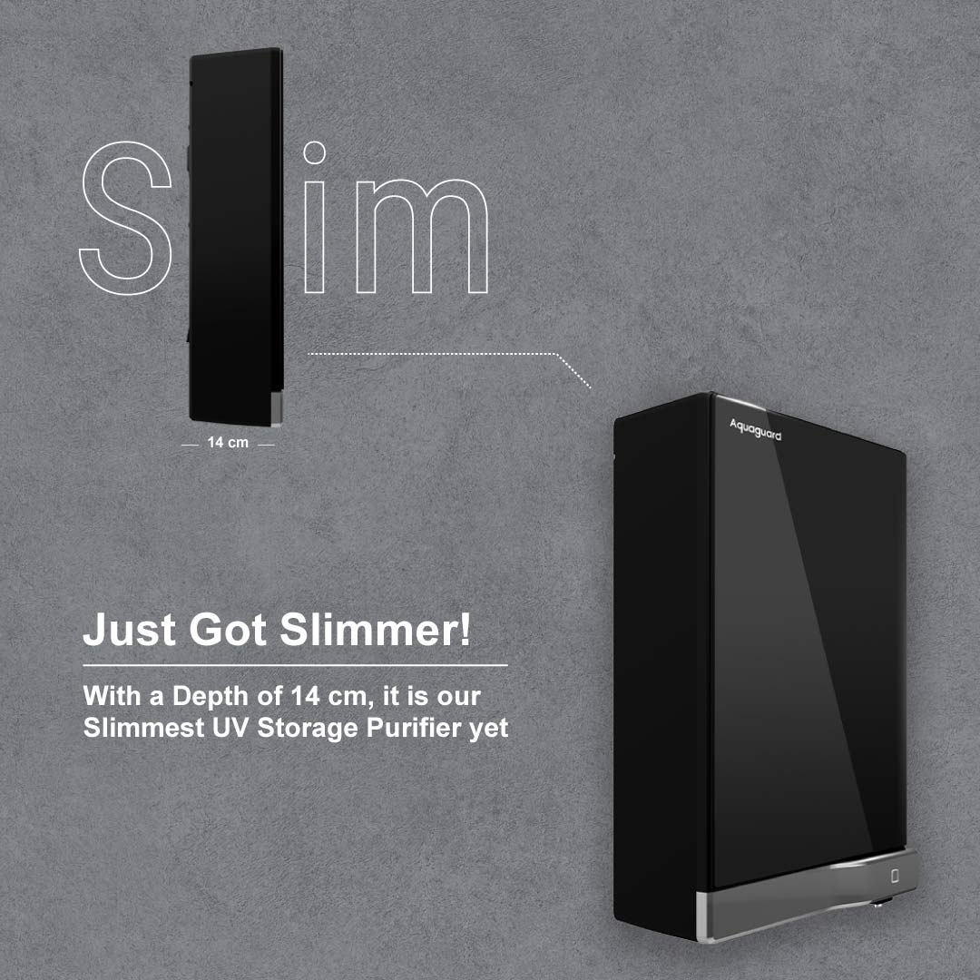 Aquaguard Aspire Slimtech Glass UV Storage Copper Water Purifier