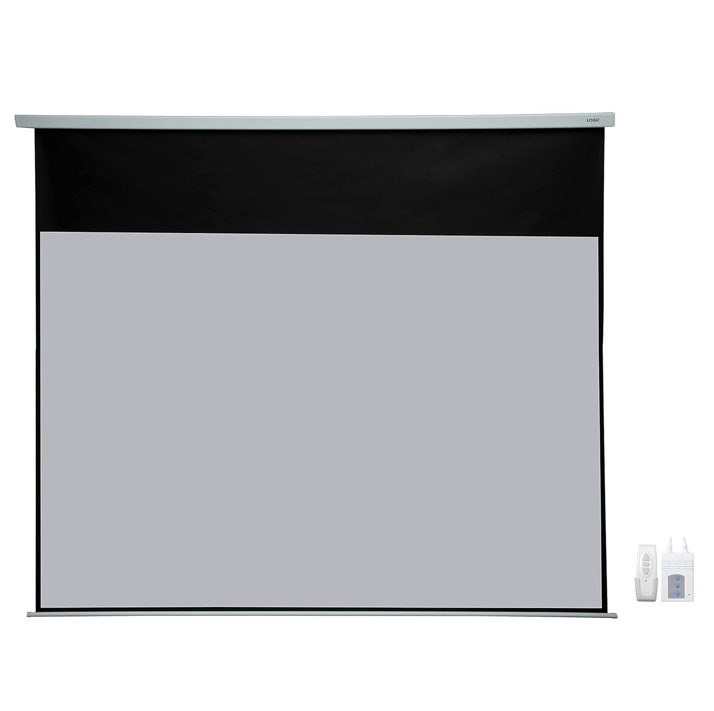 Logic SPECTRA PRO 93 inch Fibber Glass MW Tubular Motor Screen with RF Remote, LG-SP93M
