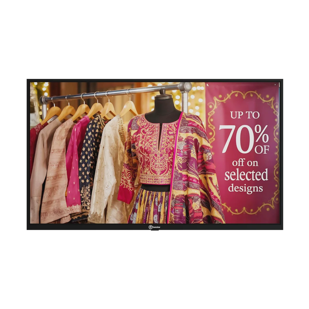 Wall Mount Commercial Signage Display Slim Series POS55W 55 inch 4K
