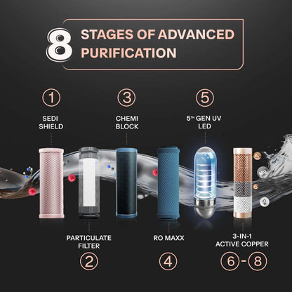 EUREKA FORBES Aquaguard Aspire Blaze Insta WS RO+UV Stainless Steel Hot & Ambient Copper Water Purifier