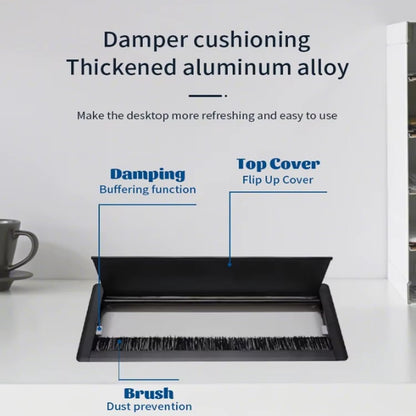 Brush Type 8 Module Pop-Up Box | Smart Conference Table Connectivity Solution