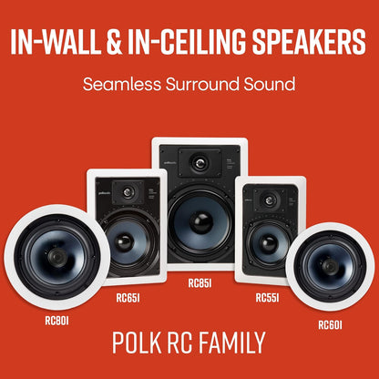 Polk Audio RC80i 2-Way Premium In Ceiling Speakers 8" Round (Set of 2)