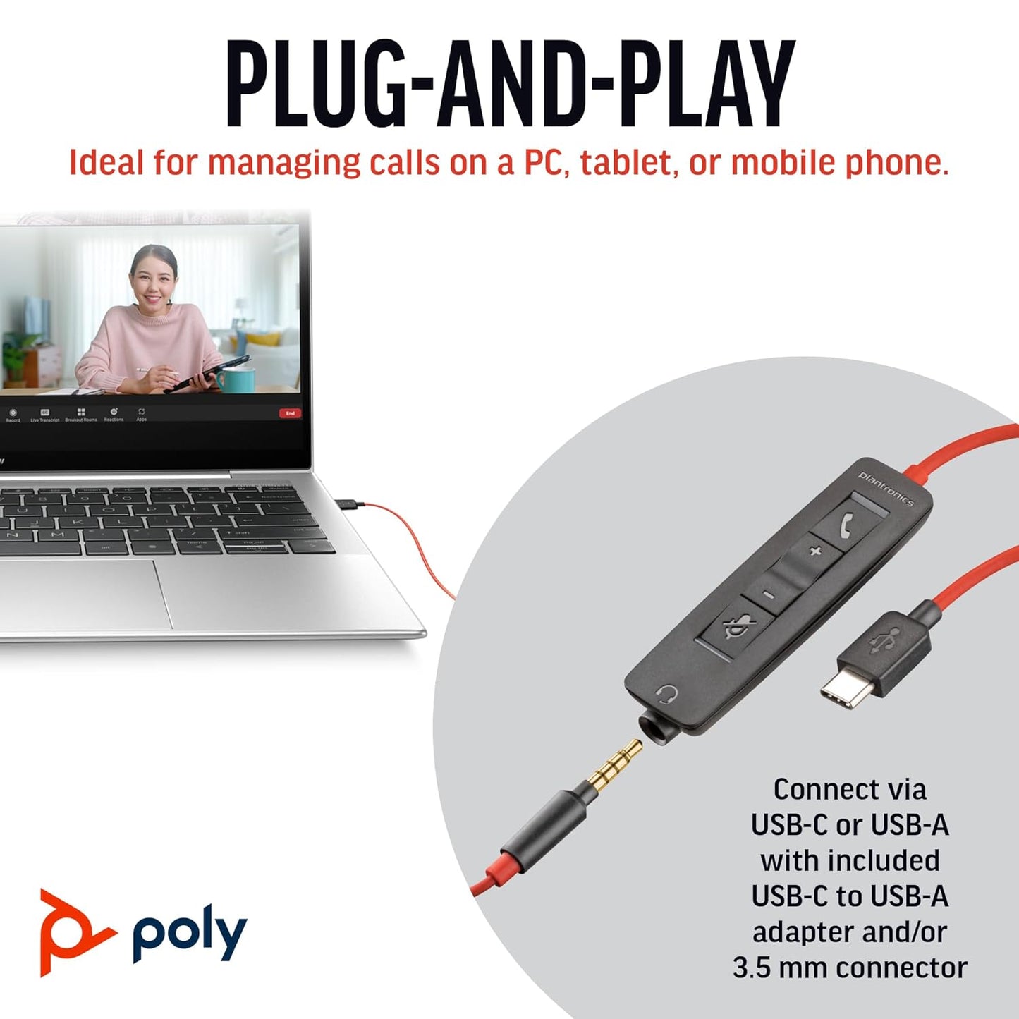 Poly  Blackwire 3225 USB-C Headset