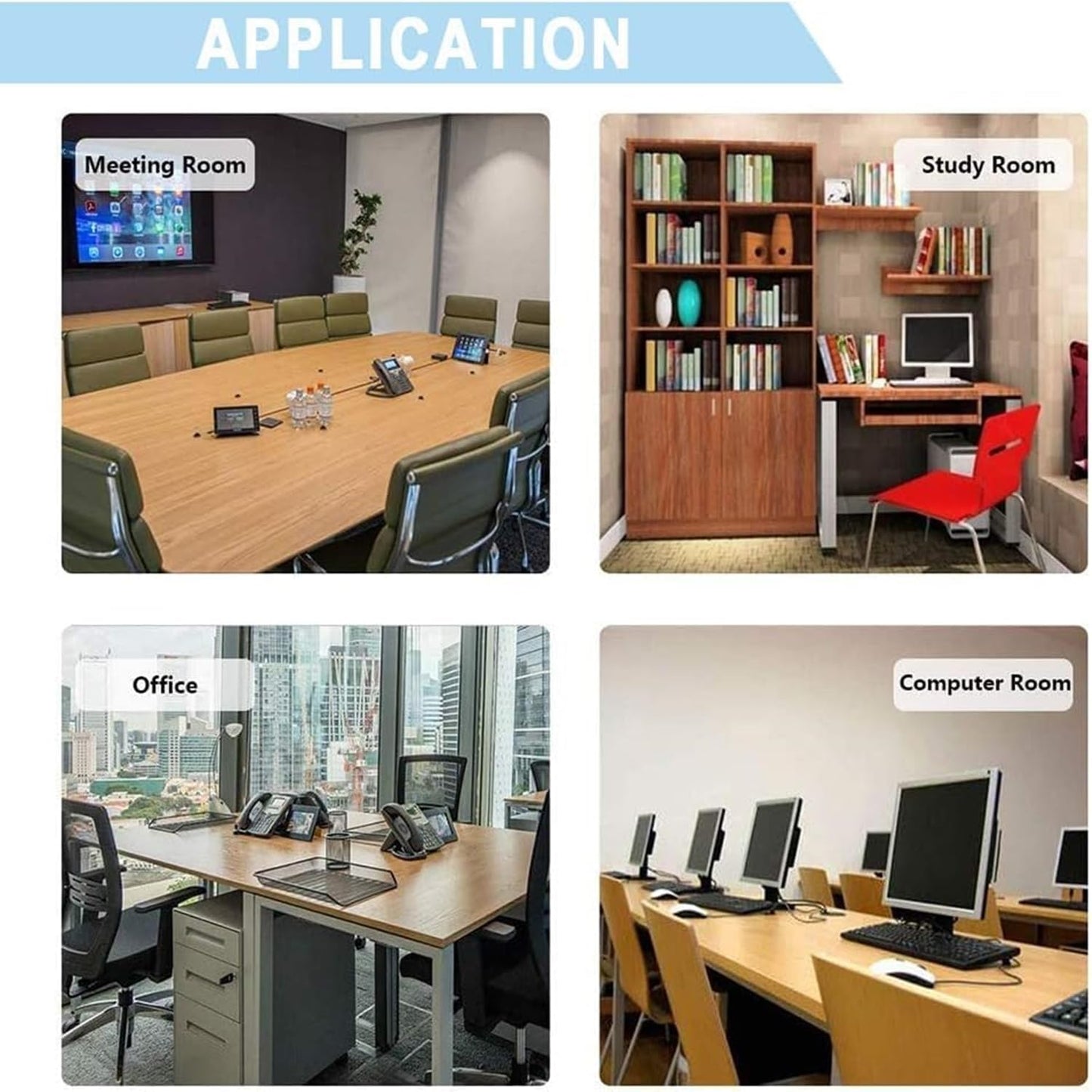 Brush Type 8 Module Pop-Up Box | Smart Conference Table Connectivity Solution