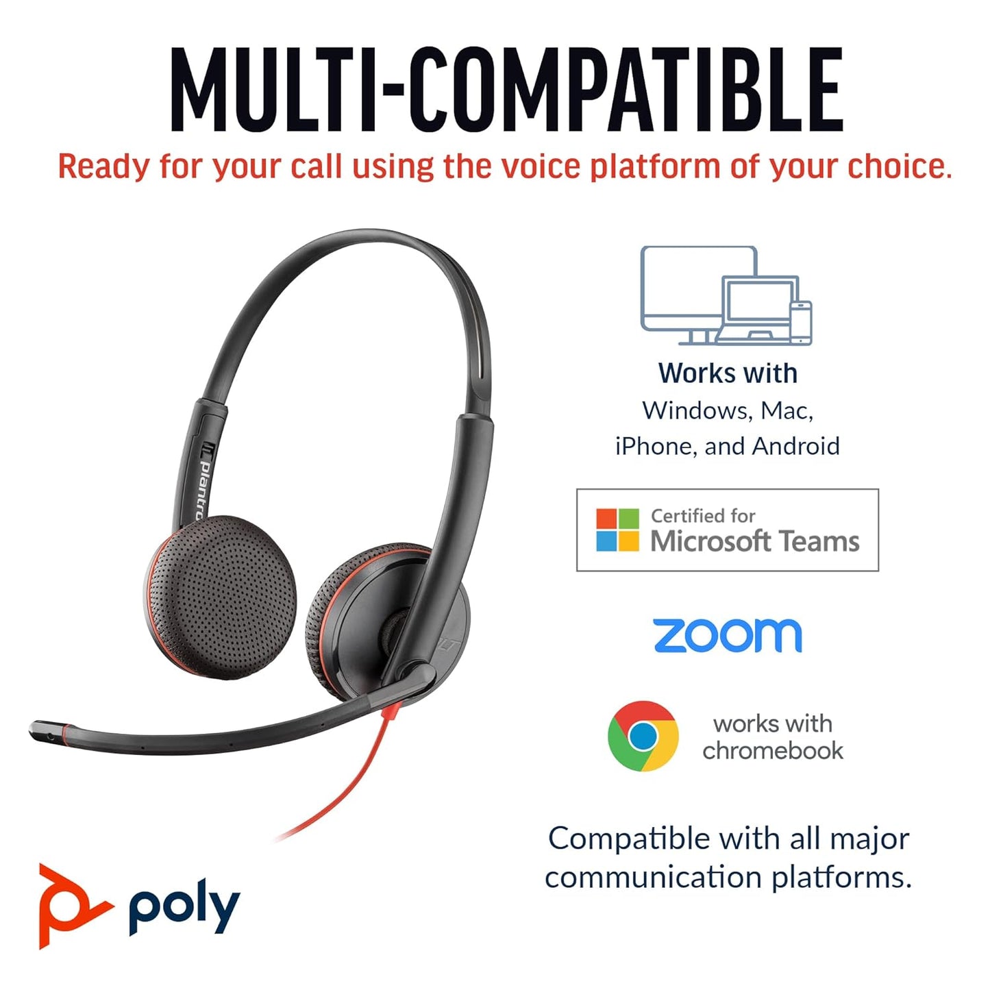 Poly  Blackwire 3225 USB-C Headset