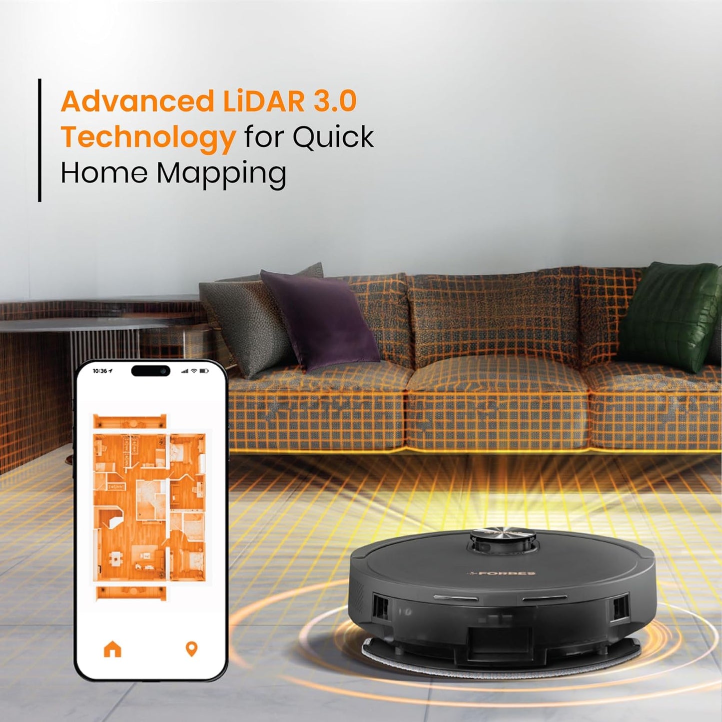 Eureka Forbes Smartclean with Auto Bin Turbo Robotic Vacuum Cleaner