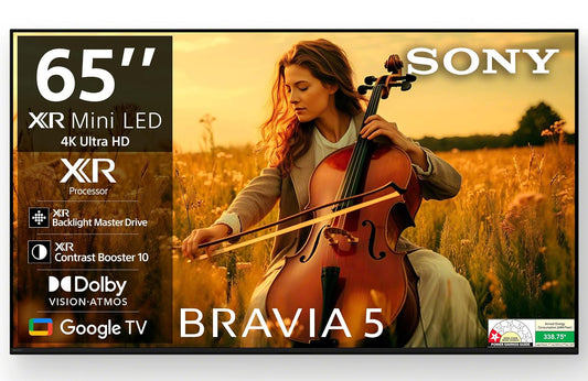 Sony 164 cm (65 inches) BRAVIA 5 Series 4K Ultra HD Smart Mini LED Google TV K-65XR55A