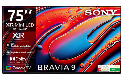 Sony BRAVIA 9 Series 4K Ultra HD AI Smart Mini LED Google TV K-75XR90