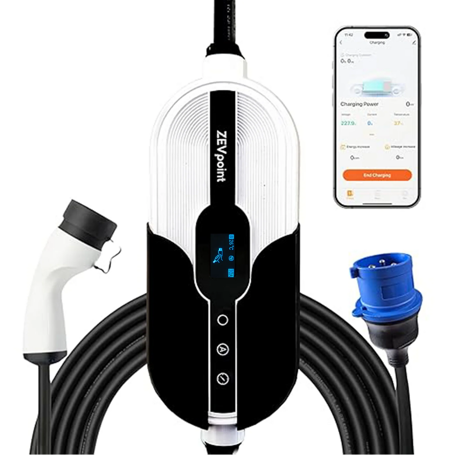 Aveo Pro 7.5 kW Smart Portable EV Charger