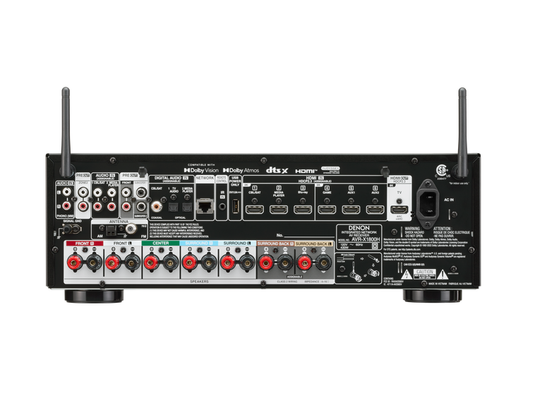 Denon AVR-X1800H 7.2 Ch. 80W 8K AV Receiver