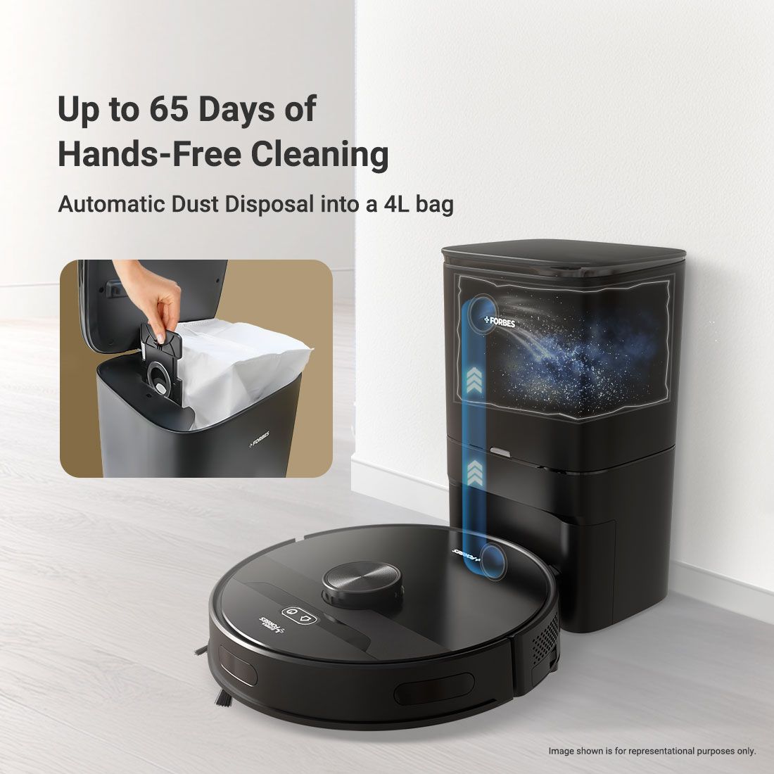 Eureka Forbes Smartclean with Auto Bin Robotic Vacuum Cleaner