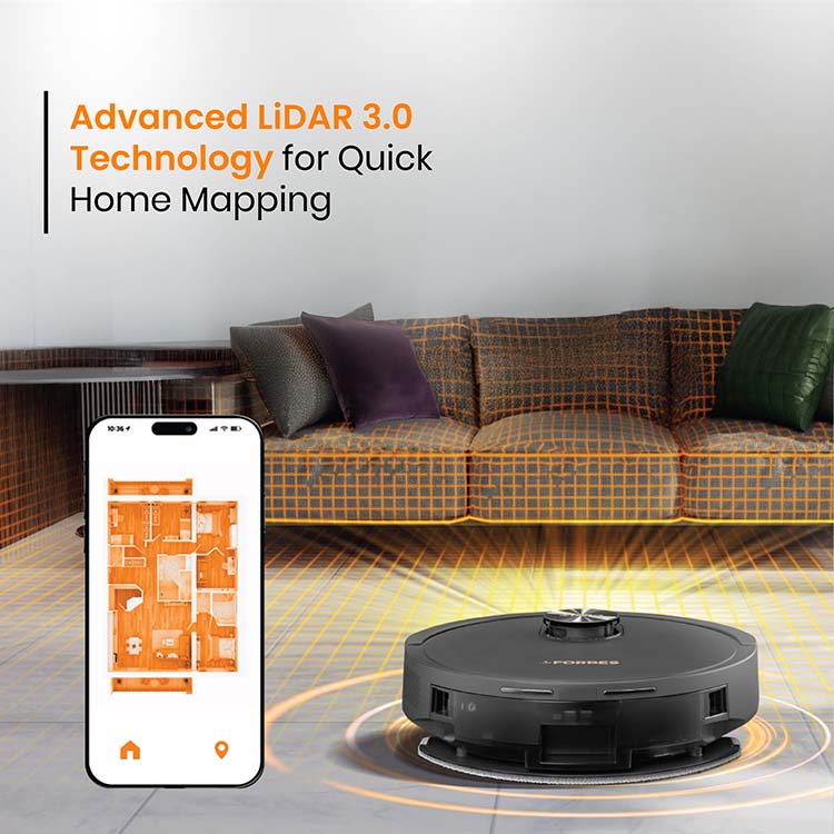 Eureka Forbes Smartclean with Home Mapping Turbo Robotic Vacuum Cleaner