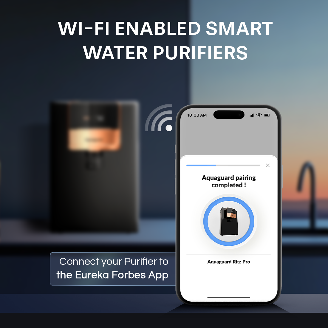 Aquaguard Enrich Ritz Pro 2X RO + UV Stainless Steel water purifier wifi enabled