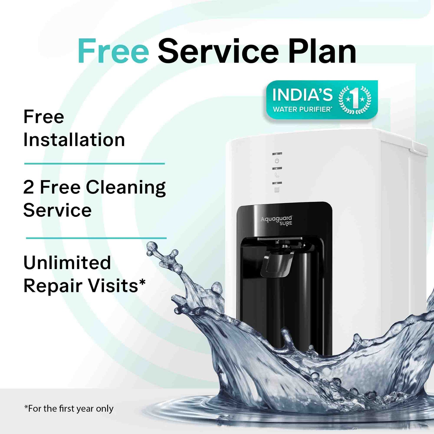 EUREKA FORBES Aquaguard Sure Champ RO+UV 2X Water Purifier