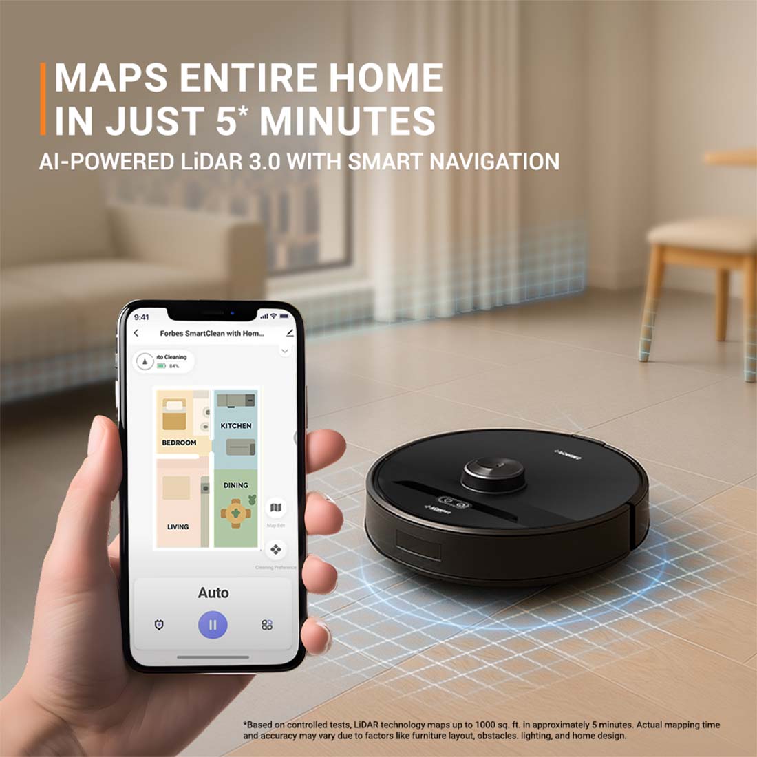 Eureka Forbes Smartclean Home Mapping Pro S2 Robotic Vacuum cleaner