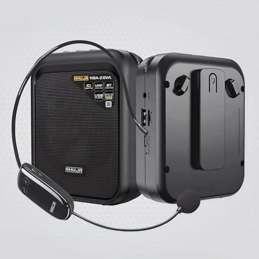 AHUJA NBA-28WL with Bluetooth,USB & Recording Microphone, Black