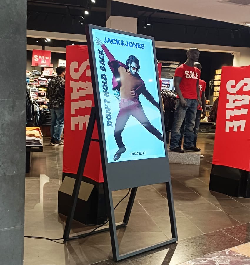 A-Frame/Easel Digital Display Standee with Android POS 43AFG 43" Display