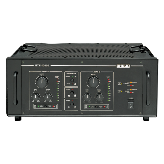 Ahuja BTZ-10000 2 Zone PA Power Amplifier for Commercial Audio Systems