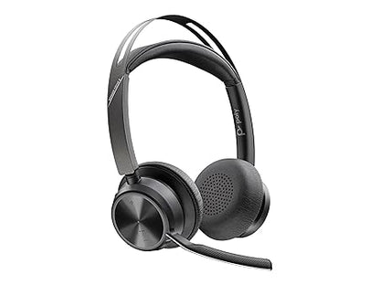 Poly Voyager Focus 2 UC USB-C On Ear Headset - Bluetooth Dual-Ear (Stereo) with Boom Mic