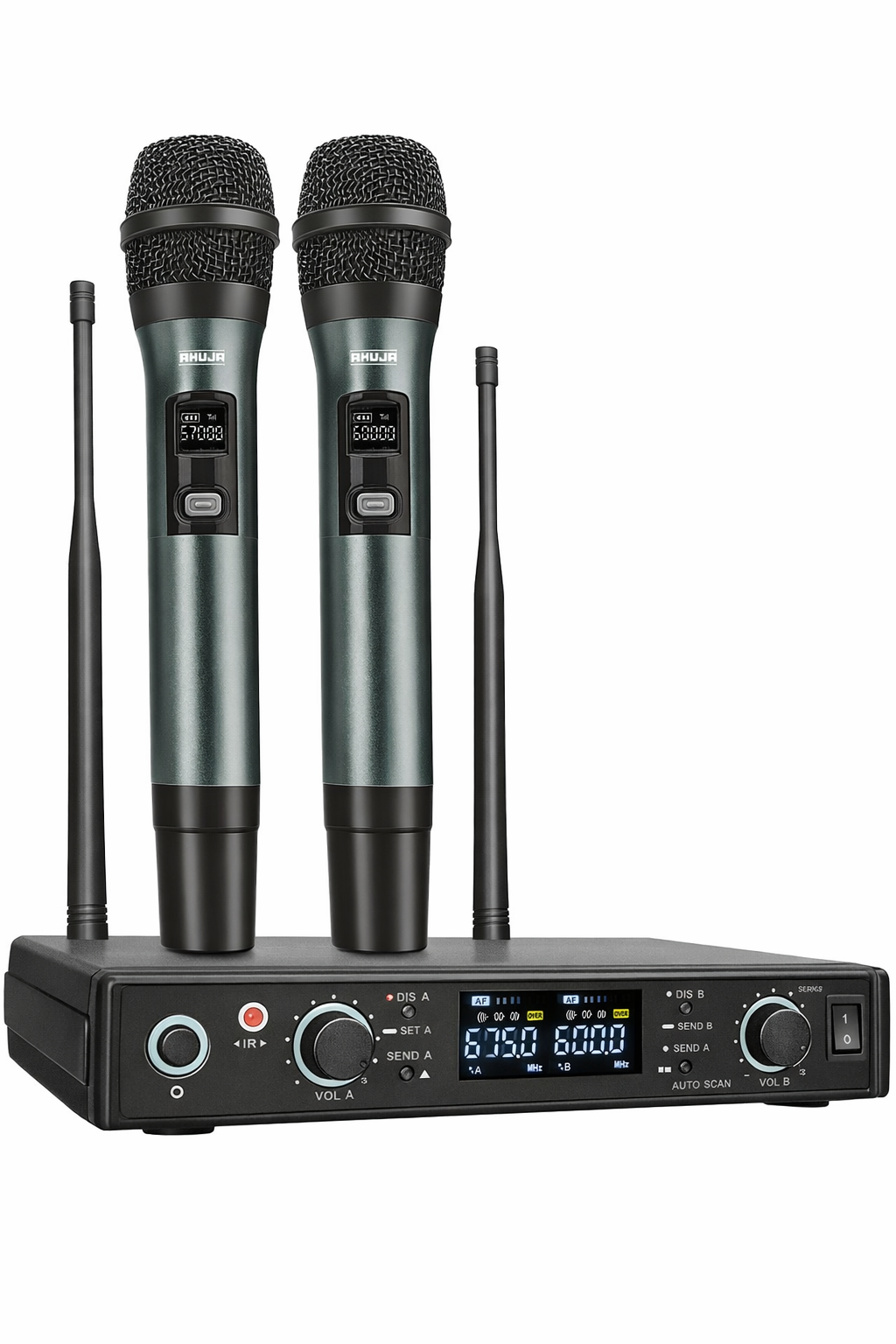 AHUJA AWM-800U2 Dual-Channel UHF Wireless Microphone System