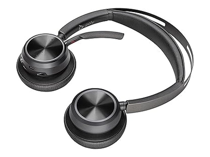 Poly Voyager Focus 2 UC USB-C On Ear Headset - Bluetooth Dual-Ear (Stereo) with Boom Mic
