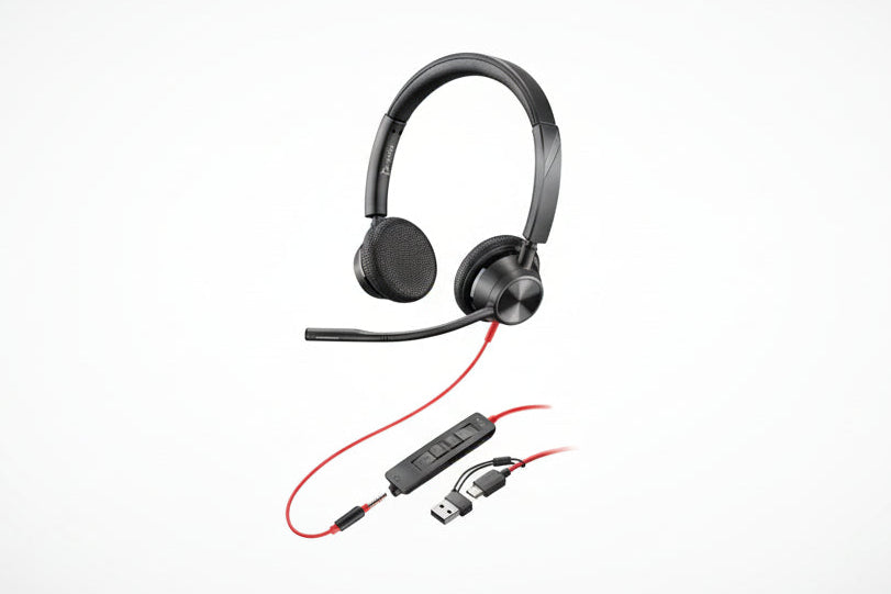 HP POLY Blackwire 3300 Series Corded UC headset