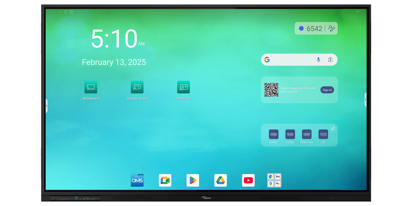OPTOMA 3863RK-N2 Creative Touch 3 Series 86" interactive flat panel display