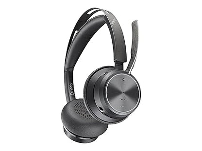 Poly Voyager Focus 2 UC USB-C On Ear Headset - Bluetooth Dual-Ear (Stereo) with Boom Mic