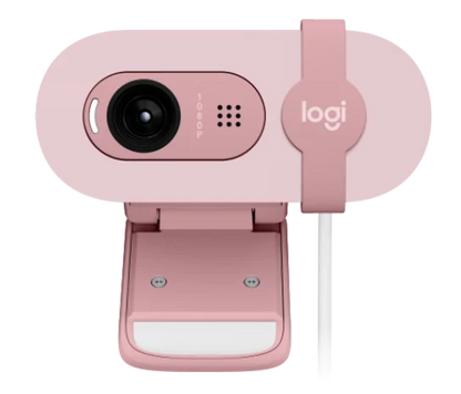 Logitech Brio 100 Full HD 1080P Webcam for Meetings and Streaming, Auto-Light Balance, Built-in Mic
