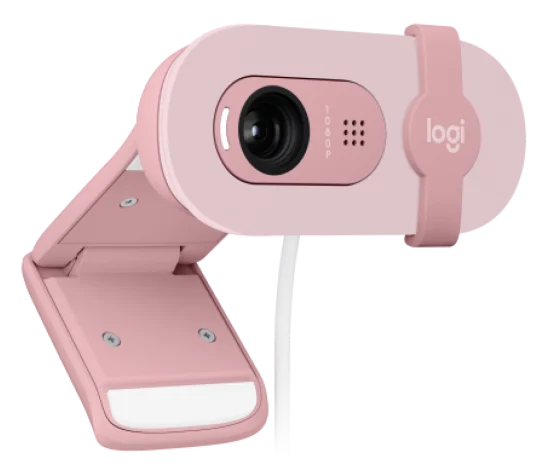 Logitech Brio 100 Full HD 1080P Webcam for Meetings and Streaming, Auto-Light Balance, Built-in Mic