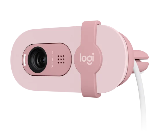 Logitech Brio 100 Full HD 1080P Webcam for Meetings and Streaming, Auto-Light Balance, Built-in Mic