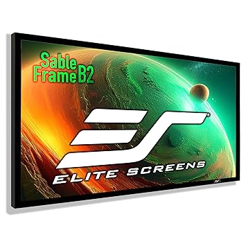 Elite Screens Sable Frame B2, 135-inch Diag. 16:9, Active 3D / 4K Ultra HD Fixed Frame Home Theater Projection Projector Screen Kit, SB135WH2