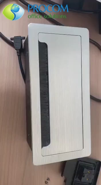 Brush Type 8 Module Pop-Up Box | Smart Conference Table Connectivity Solution