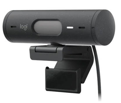 Logitech Brio 500 Full HD Webcam with Auto Light Correction, Show Mode, Dual Noise Reduction Mics