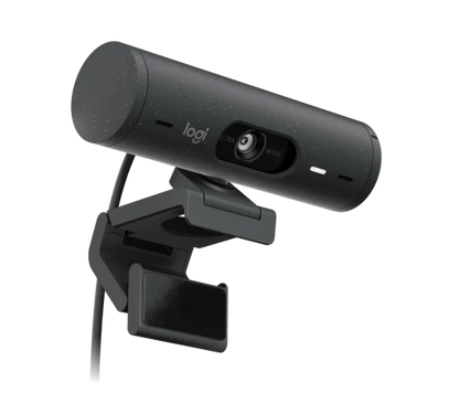 Logitech Brio 500 Full HD Webcam with Auto Light Correction, Show Mode, Dual Noise Reduction Mics