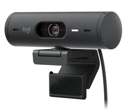 Logitech Brio 500 Full HD Webcam with Auto Light Correction, Show Mode, Dual Noise Reduction Mics