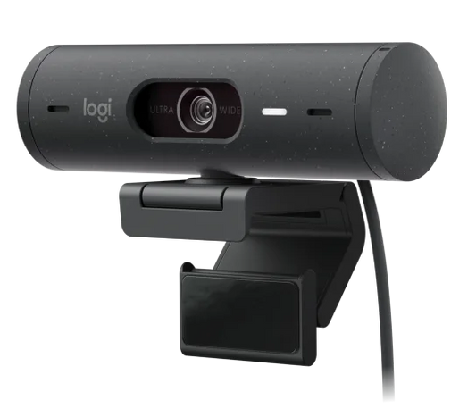 Logitech Brio 500 Full HD Webcam with Auto Light Correction, Show Mode & Dual Noise Reduction Mics