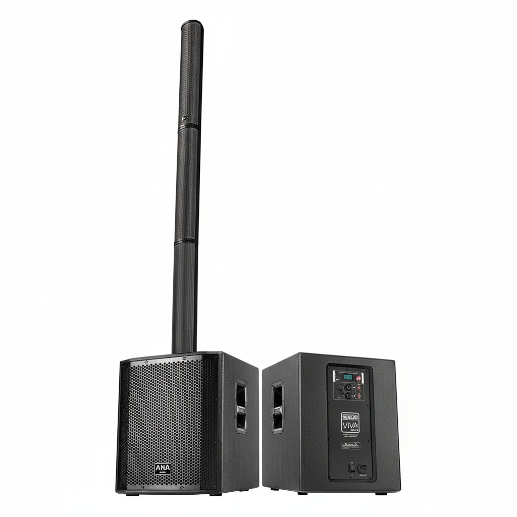 AHUJA VIVA-600 Portable Active Array Loudspeakers with Sub-woofer and Top (525 watts)